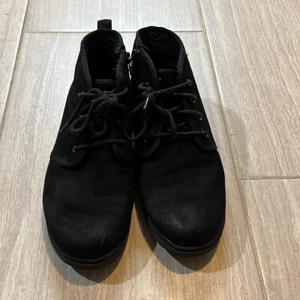 Black suede ankle boot